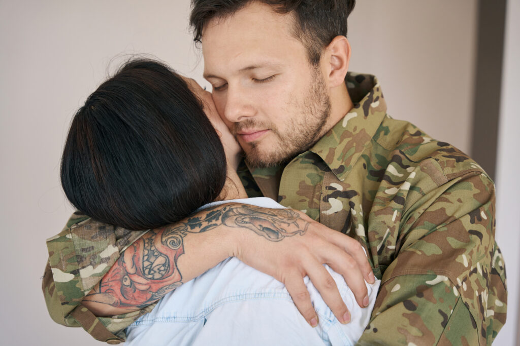 soldier going to war hugging his wife 2023 11 27 05 21 59 utc After Action an AM Health Care Program