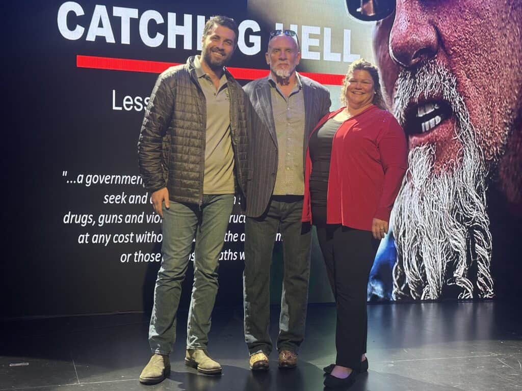 After Action CEO Arthur Mogilevski, Sensory Specialist Bonnie Eckman, and Jay Dobyns at the Bakersfield Police Department Wellness Center event.