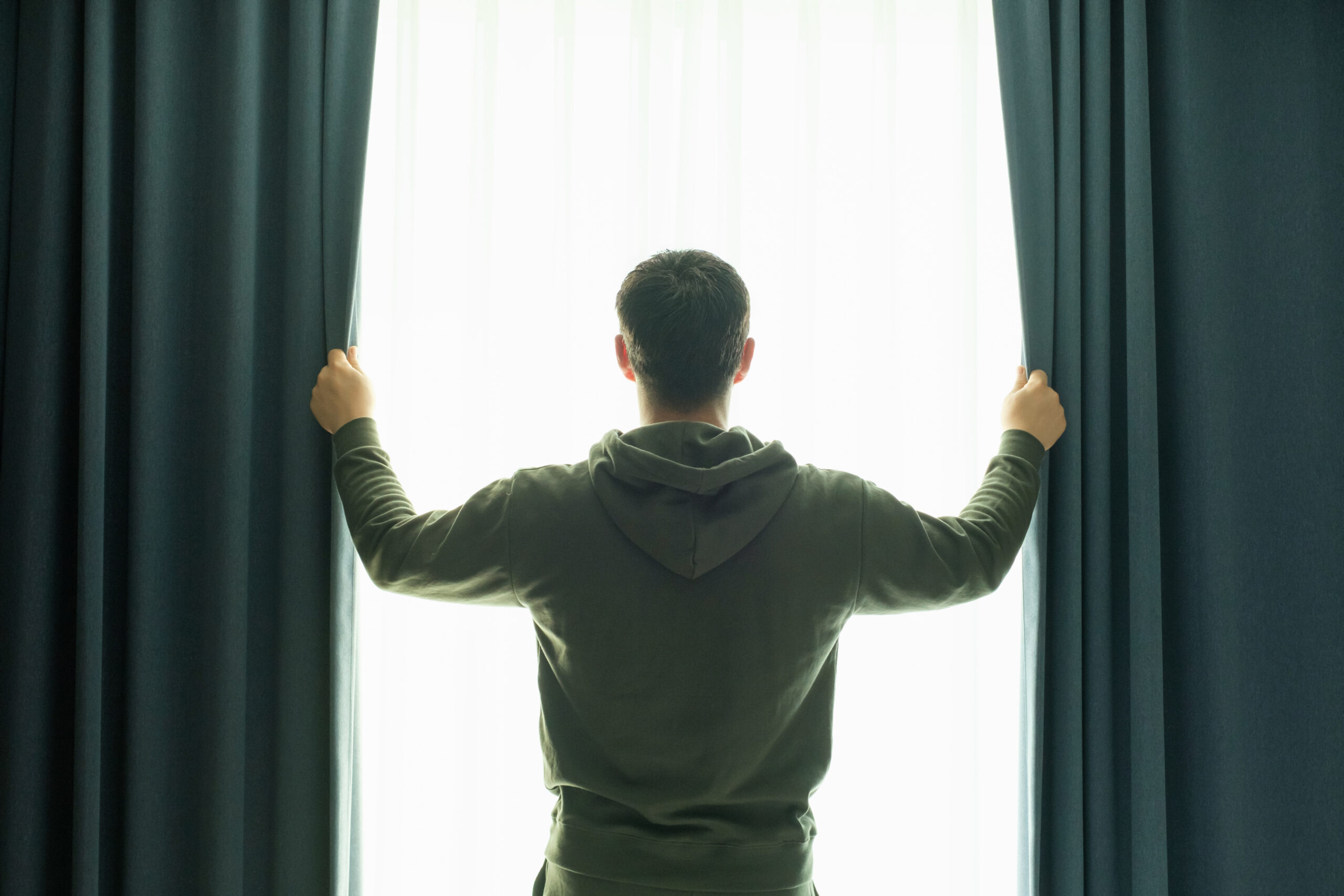 Blackout bedroom setup for managing shift work sleep disorder during daytime sleep